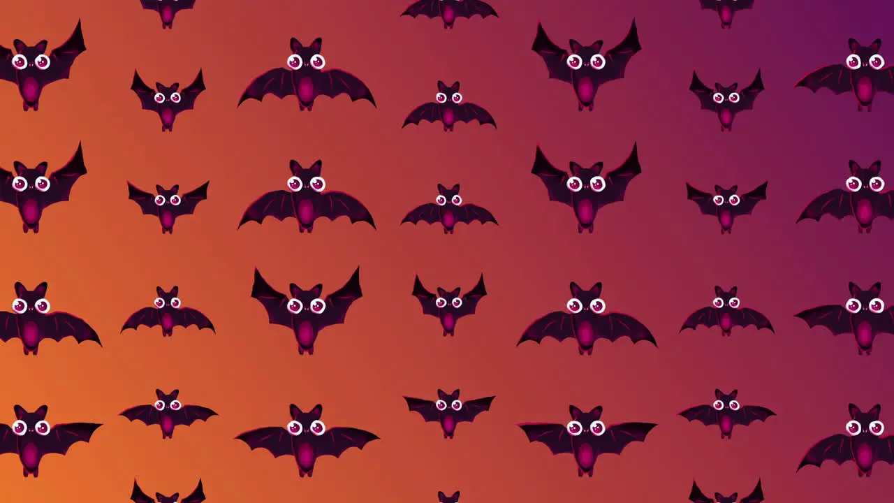 Flying Bats Pattern Animated Motion Graphic 