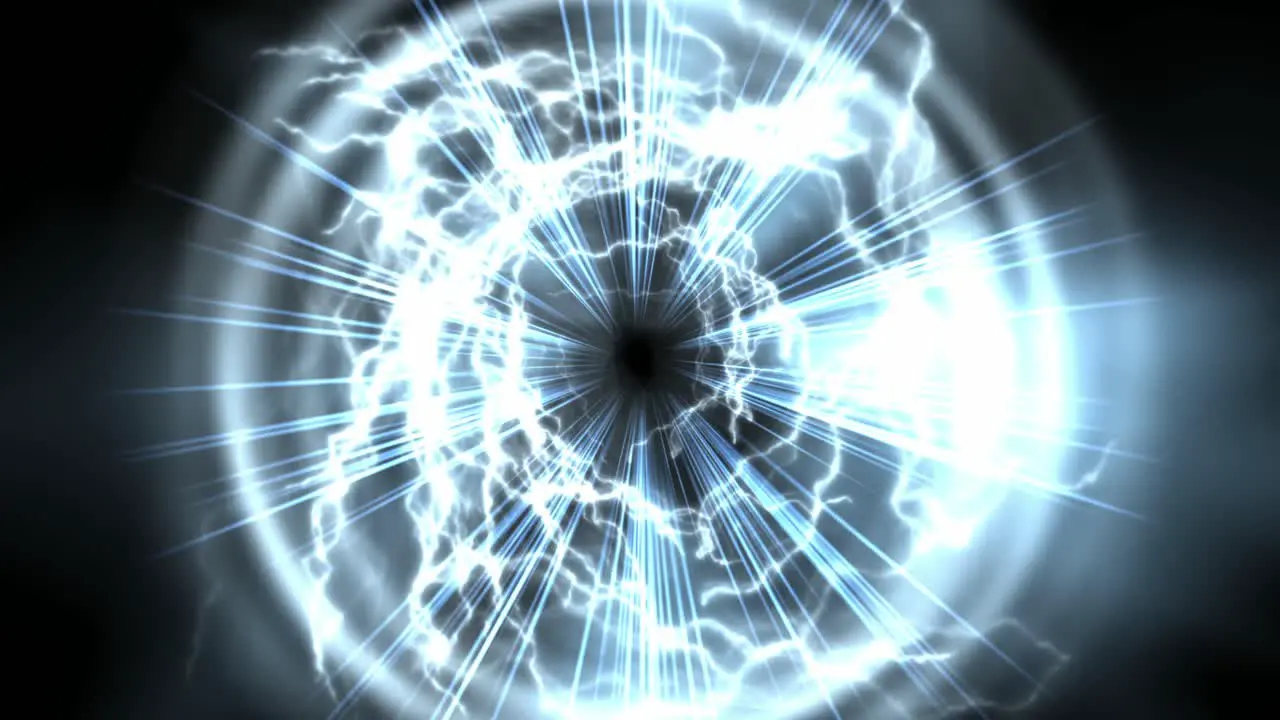 wormhole tunnel with swirling energy on black background 2D animation visual effects