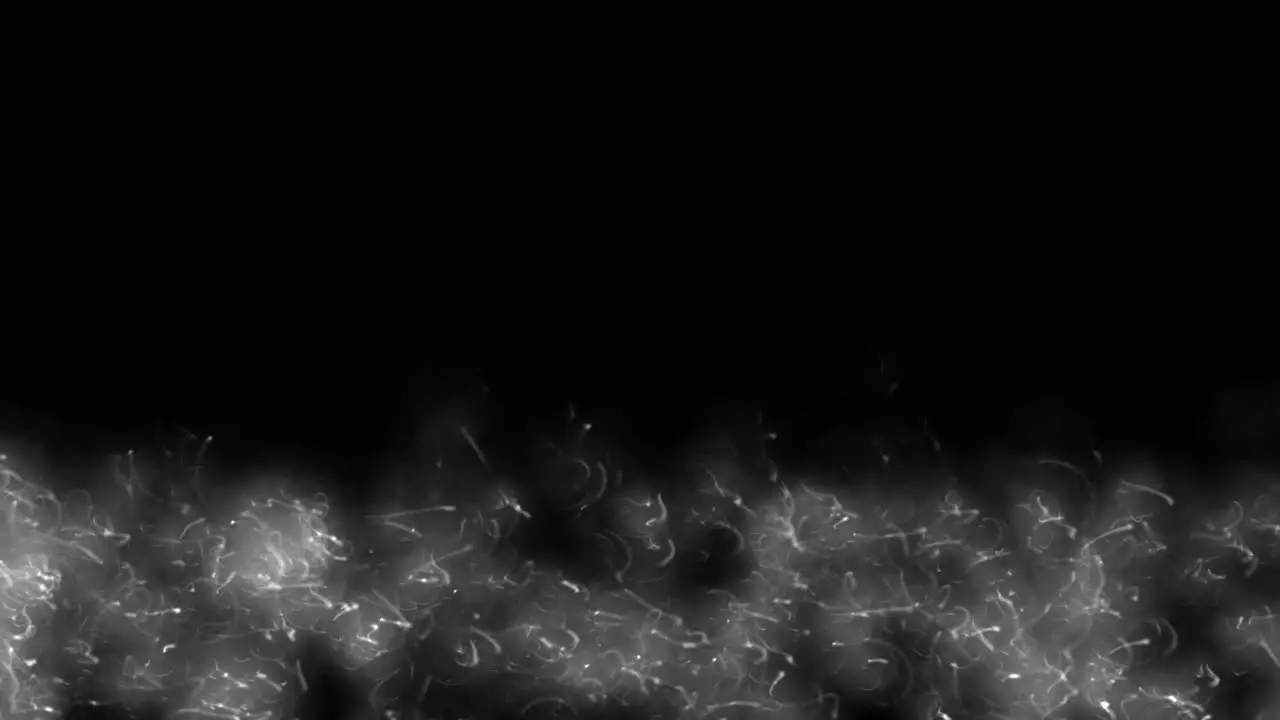 white fumes vapors on black background 2D animation visual effects