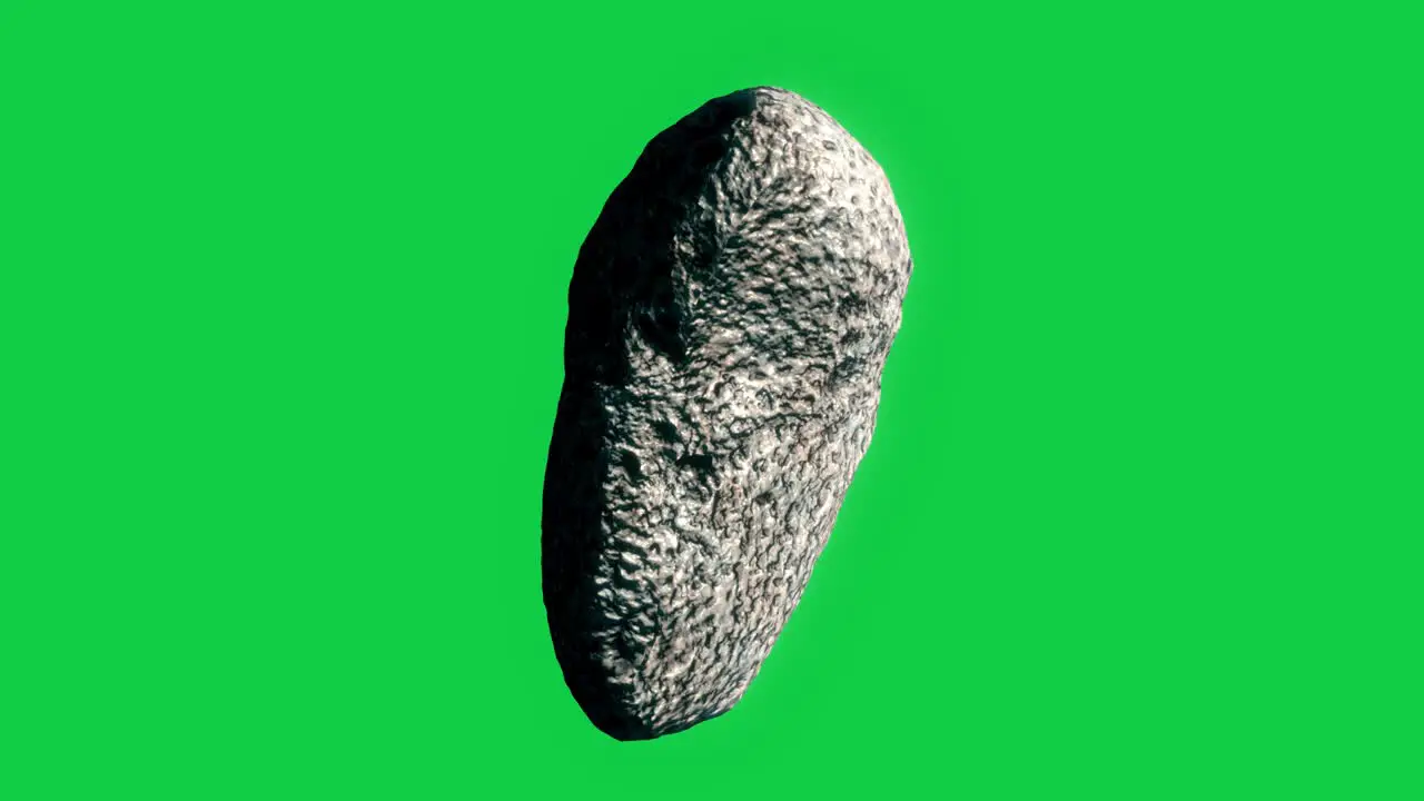 Seamlessly Looped Space Asteroid VFX Element on Green Screen 3