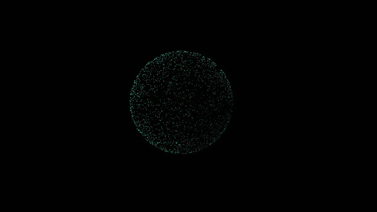 3D Blu Sphere Orbiting In Space