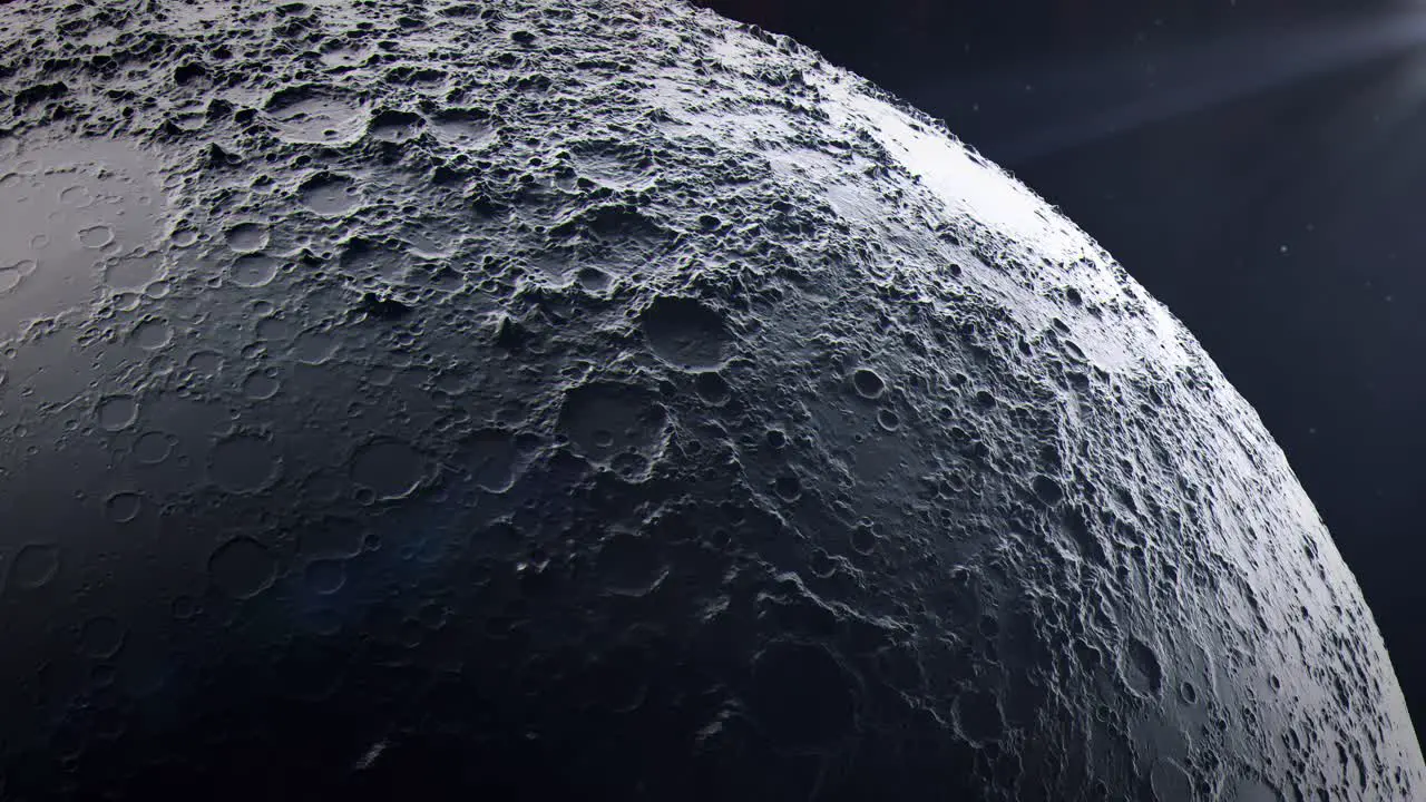 Realistic Establishing Shot of the Moon