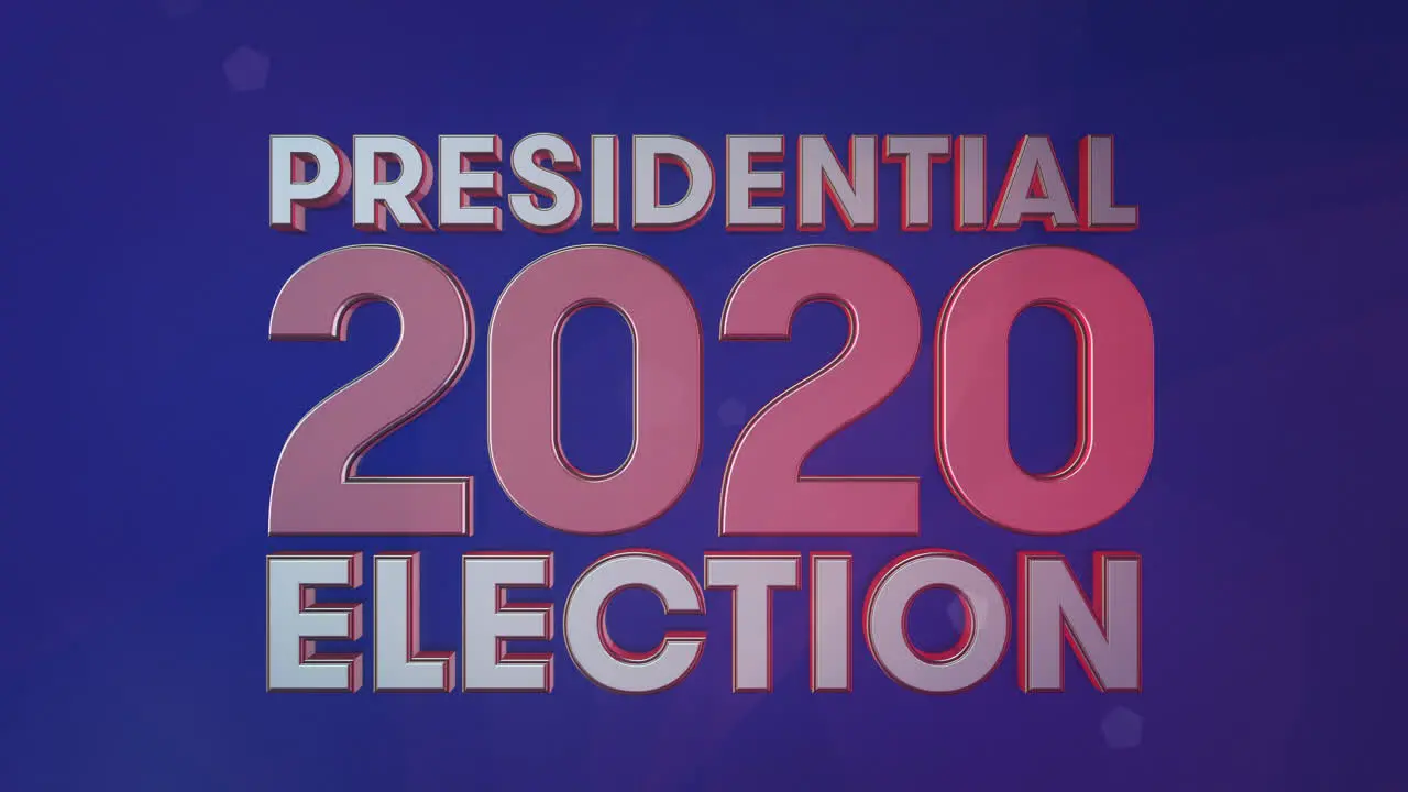 3D US Presidential Election 2020 Motion Graphic