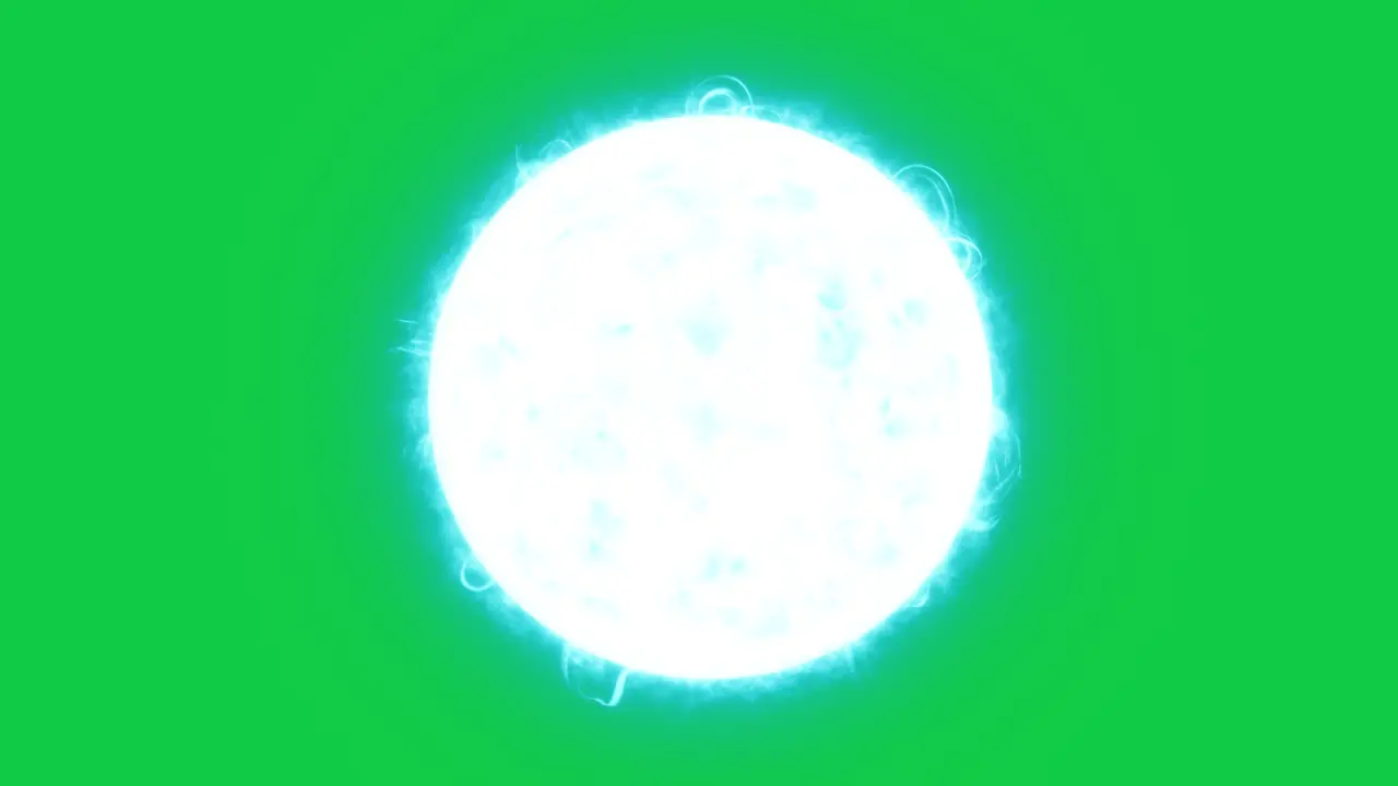 Blue Star on Chromakey Green Screen Background