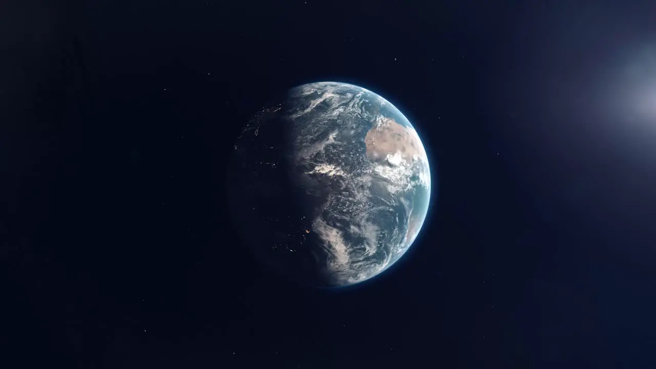 Realistic Planet Earth Rotation Seamless Loop