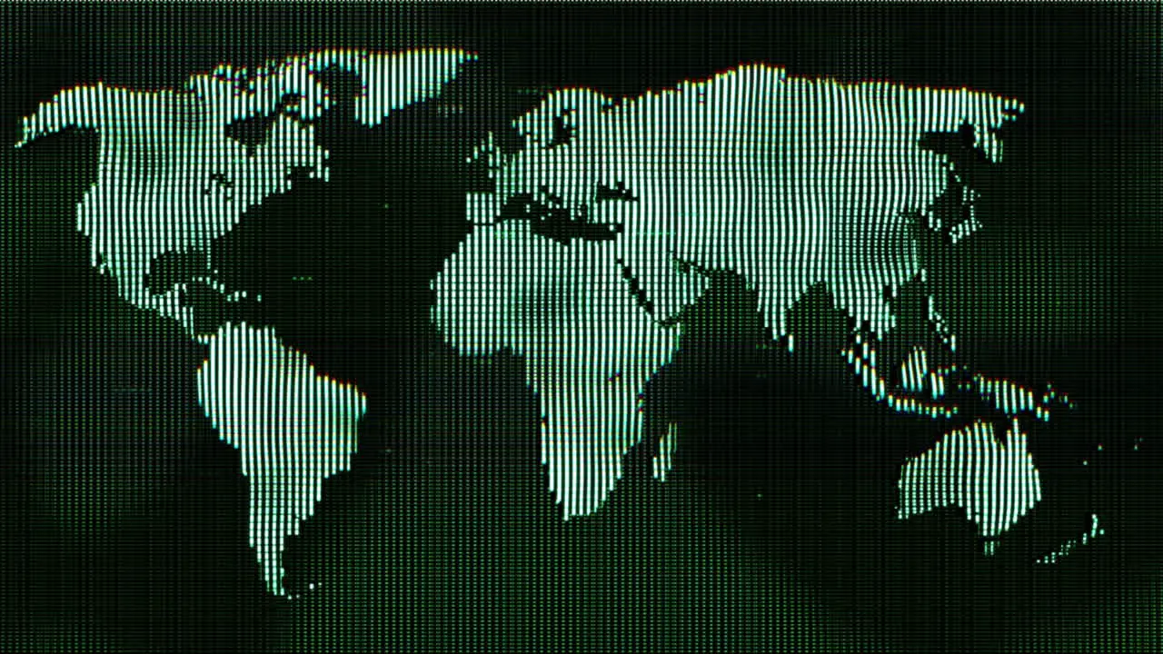 Earth Map Logo Pixel Screen Animation