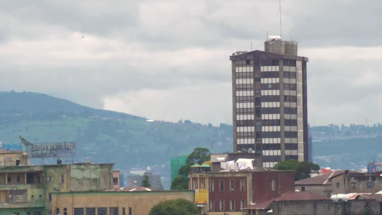 timelaps in Piassa building with heavy clouds