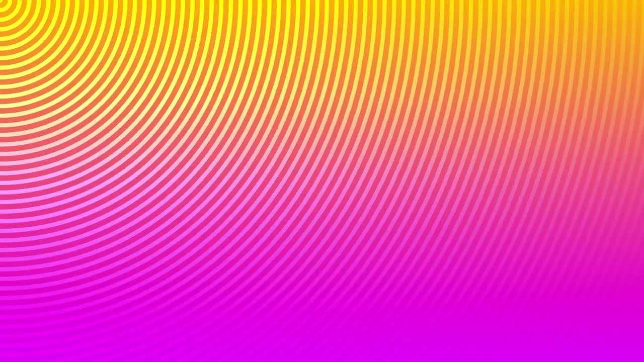 Animation background radial wave circular line motion graphics loop pattern design colour visual digital effect optical illusion beautiful 4K orange pink