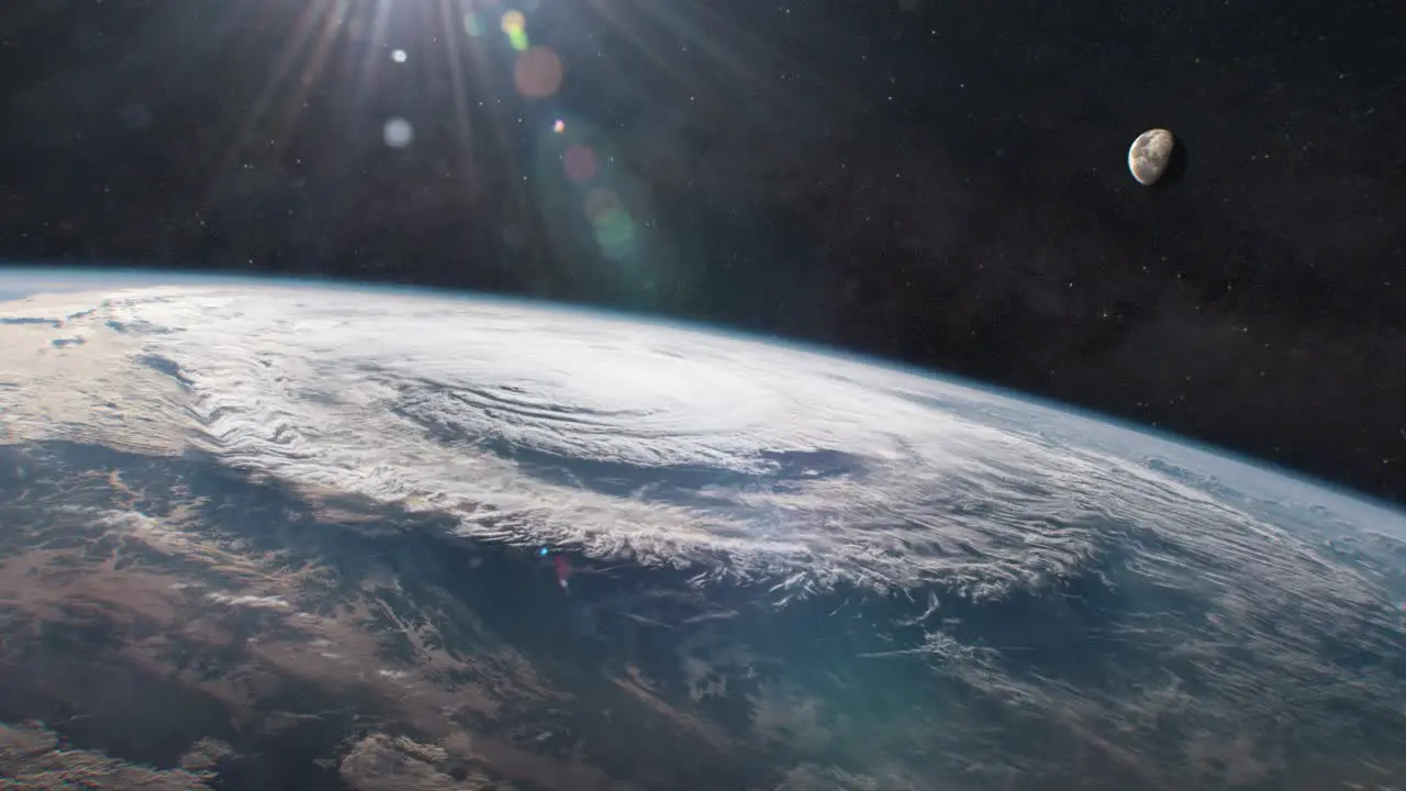 Hurricane in the Atmosphere of Planet Earth as Seen From Orbit