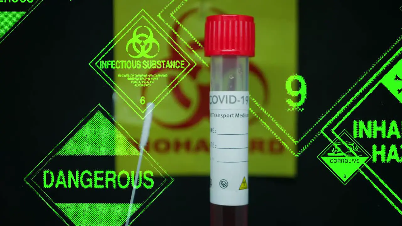 Dangerous hazardous coronavirus covid sample animation