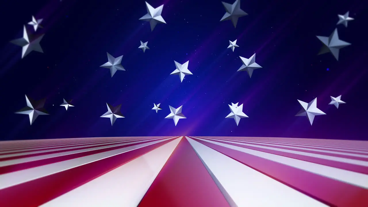 United States Flag 4th July 3D Motion Graphic