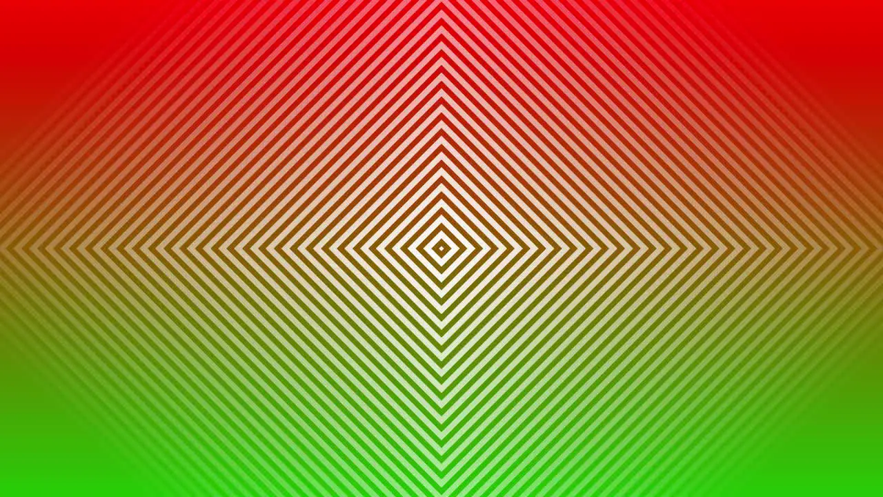 Motion graphics animation polygon line symmetrical mirror background loop pattern design colour visual digital effect optical illusion green red 4K