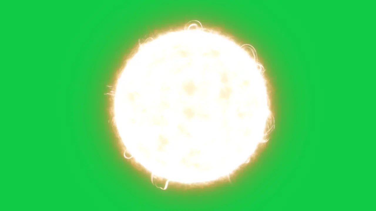 Orange Yellow Star on Chromakey Green Screen Background