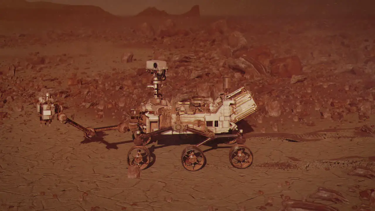 Perseverance Rover on the Surface of Mars the Red Planet