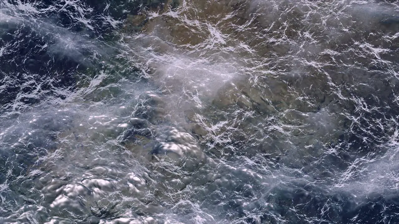 Realistic Ocean Water Animation from Above Close