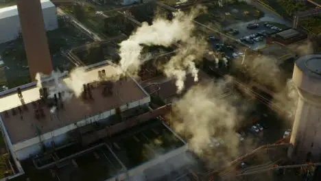 Drone Shot Orbiting Steel Manufacturing Plant In Port Talbot 09