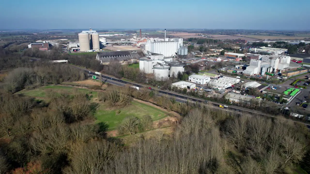 Boortmalt Bury St Edmunds Pauls Malt Ltd aerial view