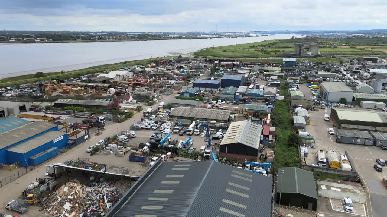 Darent Industrial Park Erith Kent UK aerial footage