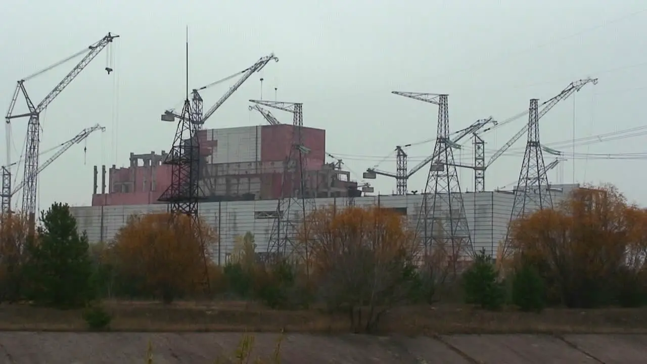 The abandoned ruins of the Chernobyl nuclear power plant