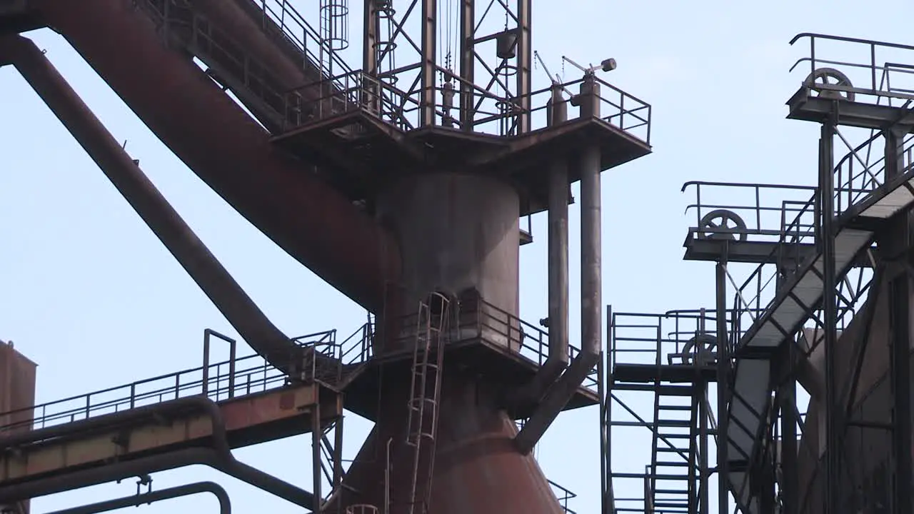 Close up of Former steel mill in Vitkovice Czechia Europe-2