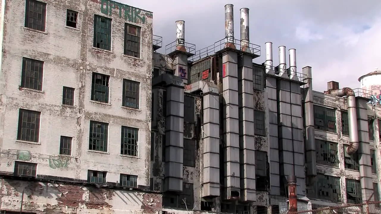 Rotten Industrial Building in Detroit Michigan