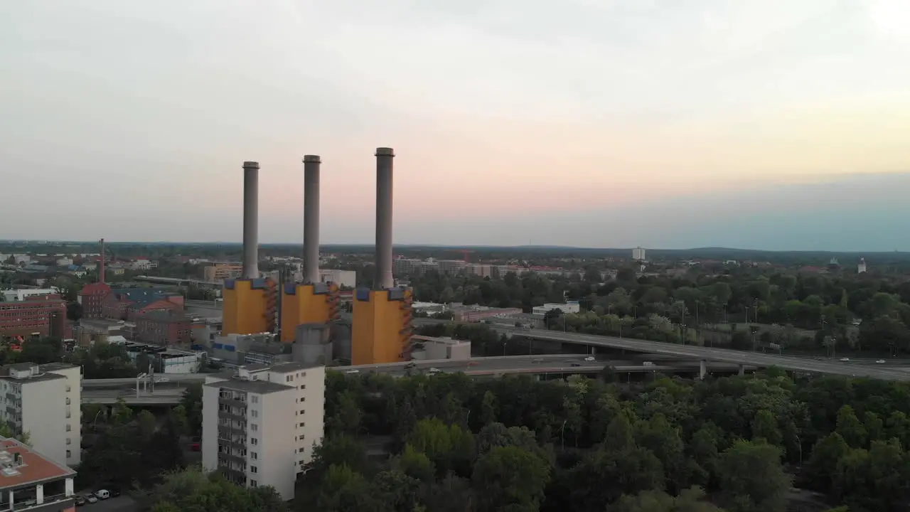 Areal view of Energie Plant in Wilmersdorf Berlin