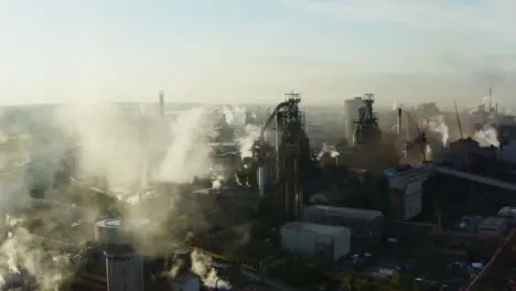 Drone Shot Orbiting Steel Manufacturing Plant In Port Talbot 13