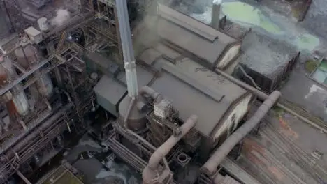 Drone Shot Orbiting Steel Manufacturing Plant In Port Talbot Short Version 1 of 2