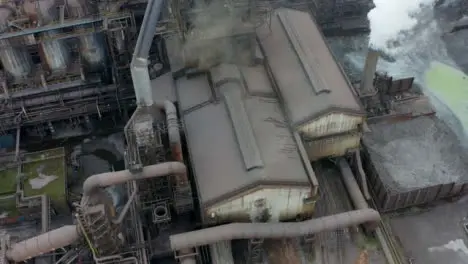 Drone Shot Orbiting Steel Manufacturing Plant In Port Talbot Long Version