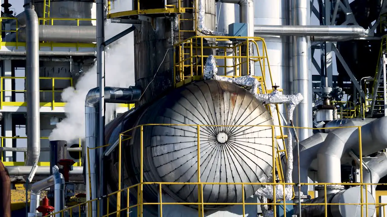 Tanks and pipes of a modern chemical factory