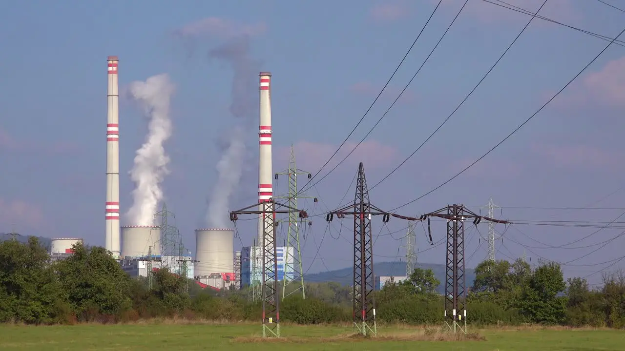 A large nuclear power plant generates electricity in the Czech Republic 1