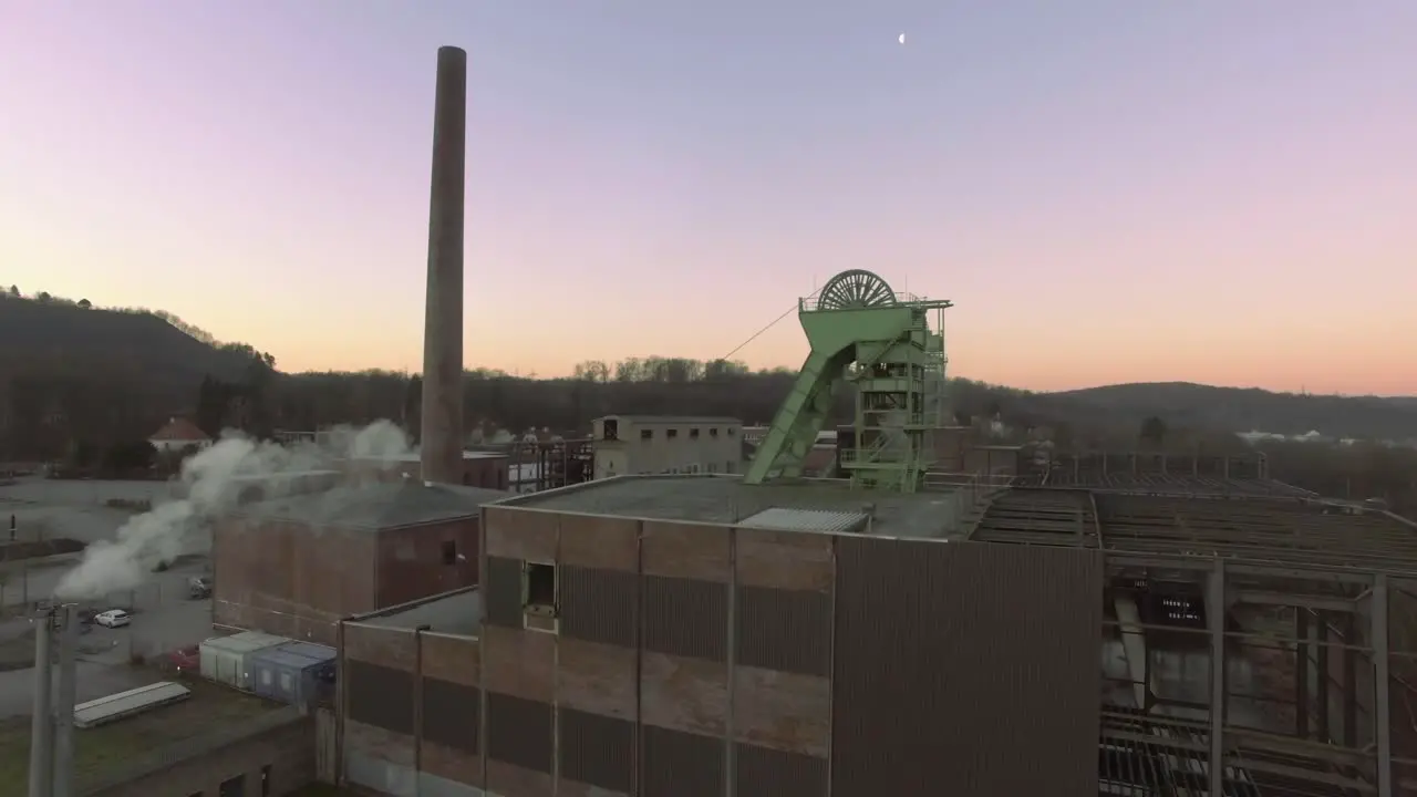 Headframes of an old coal mine in Germany nonrenewable energy