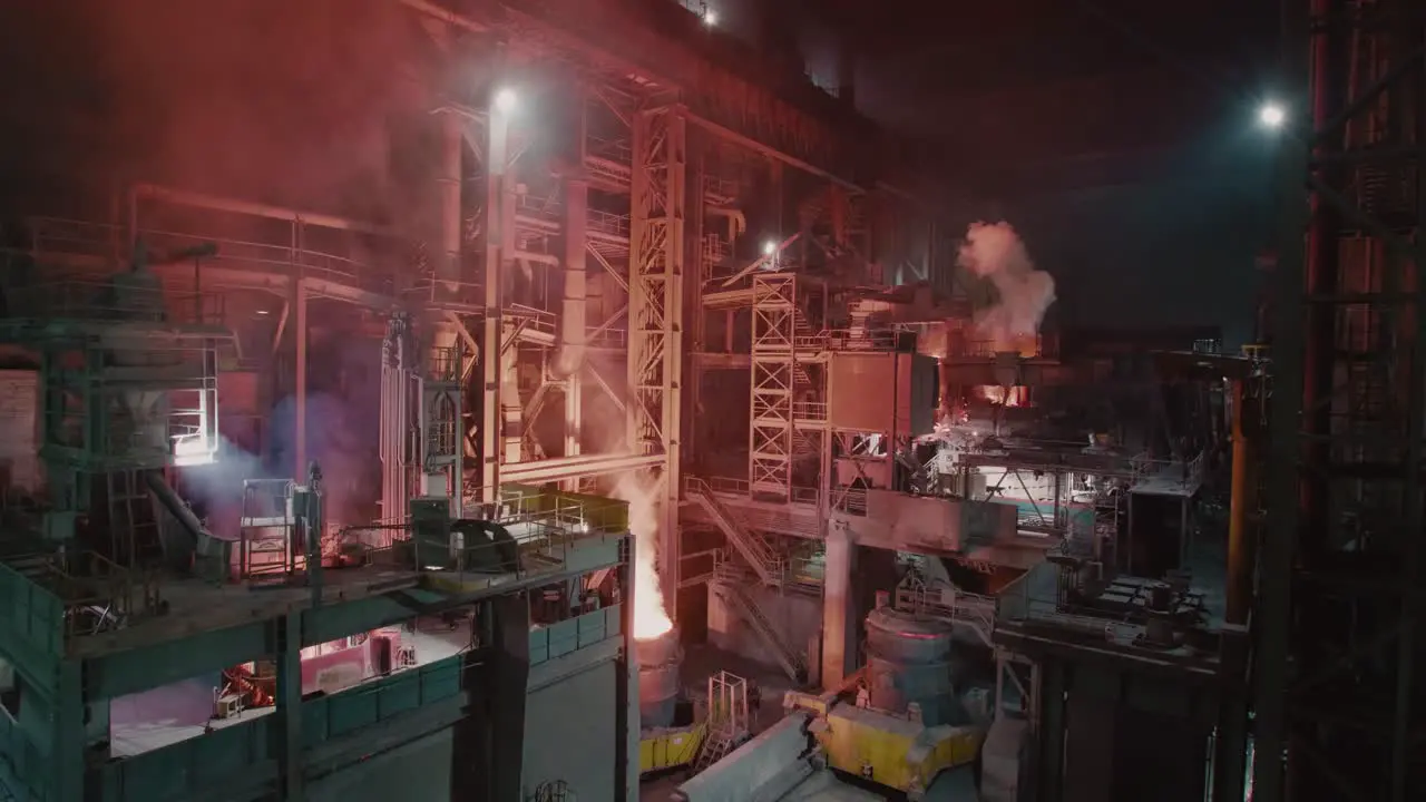 Inside a steel casting foundry