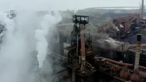 Drone Shot Orbiting a Steel Manufacturing Plant In Port Talbot Long Version