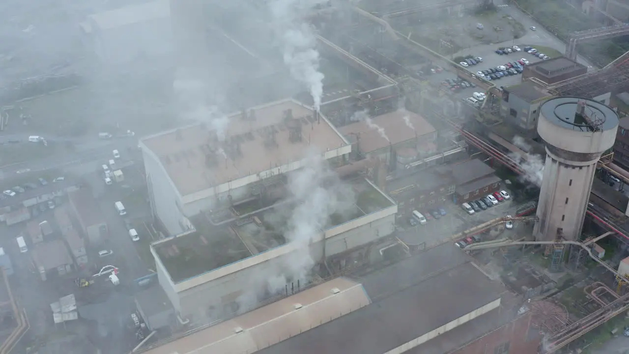 Drone Shot Orbiting Port Talbot Steel Manufacturing Plant 17