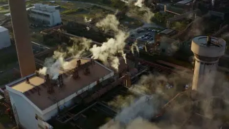 Drone Shot Orbiting Steel Manufacturing Plant In Port Talbot 10