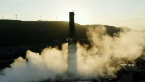 Drone Shot Orbiting Steel Manufacturing Plant In Port Talbot 02