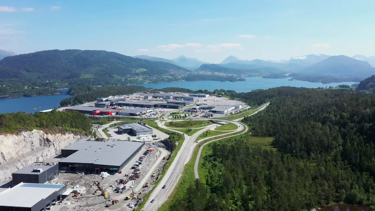 Digernes industrial area is beautifully located in the middle of the forest and fjords