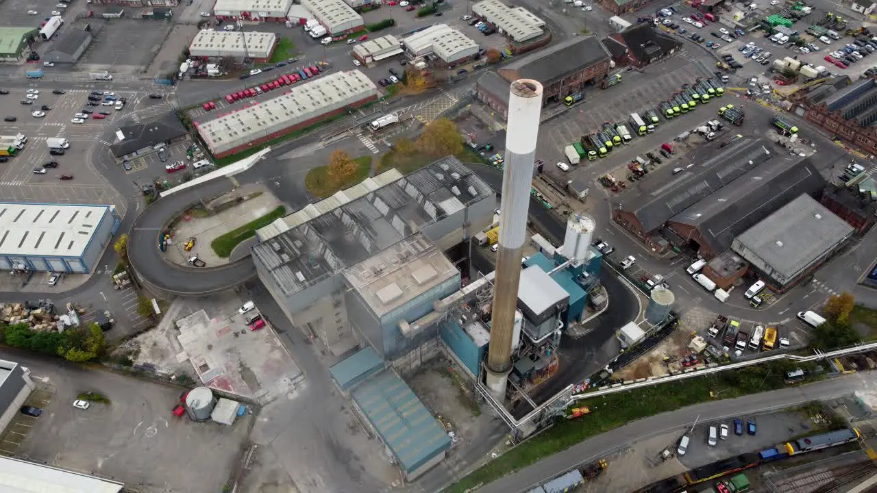 Nottingham Incinerator waste recycling Nottingham City UK aerial drone 4K footage Waste Recycling Group Ltd