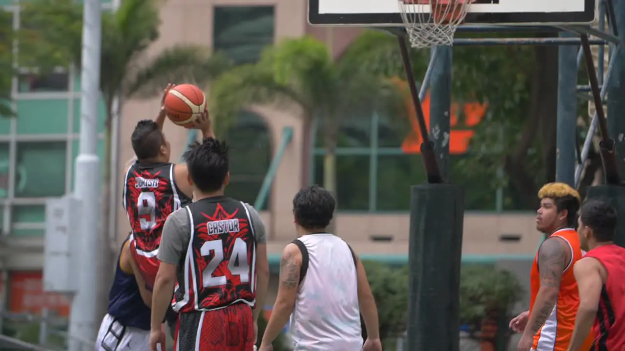 Basketball Goal Being Scored