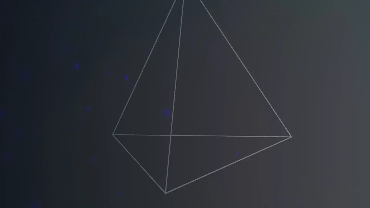 Motion geometric triangles with glitters in space 2