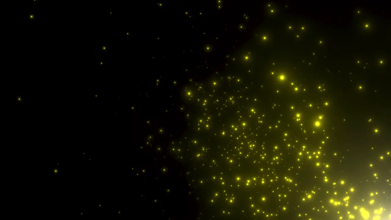 Motion gold particles and stars in galaxy abstract background 1