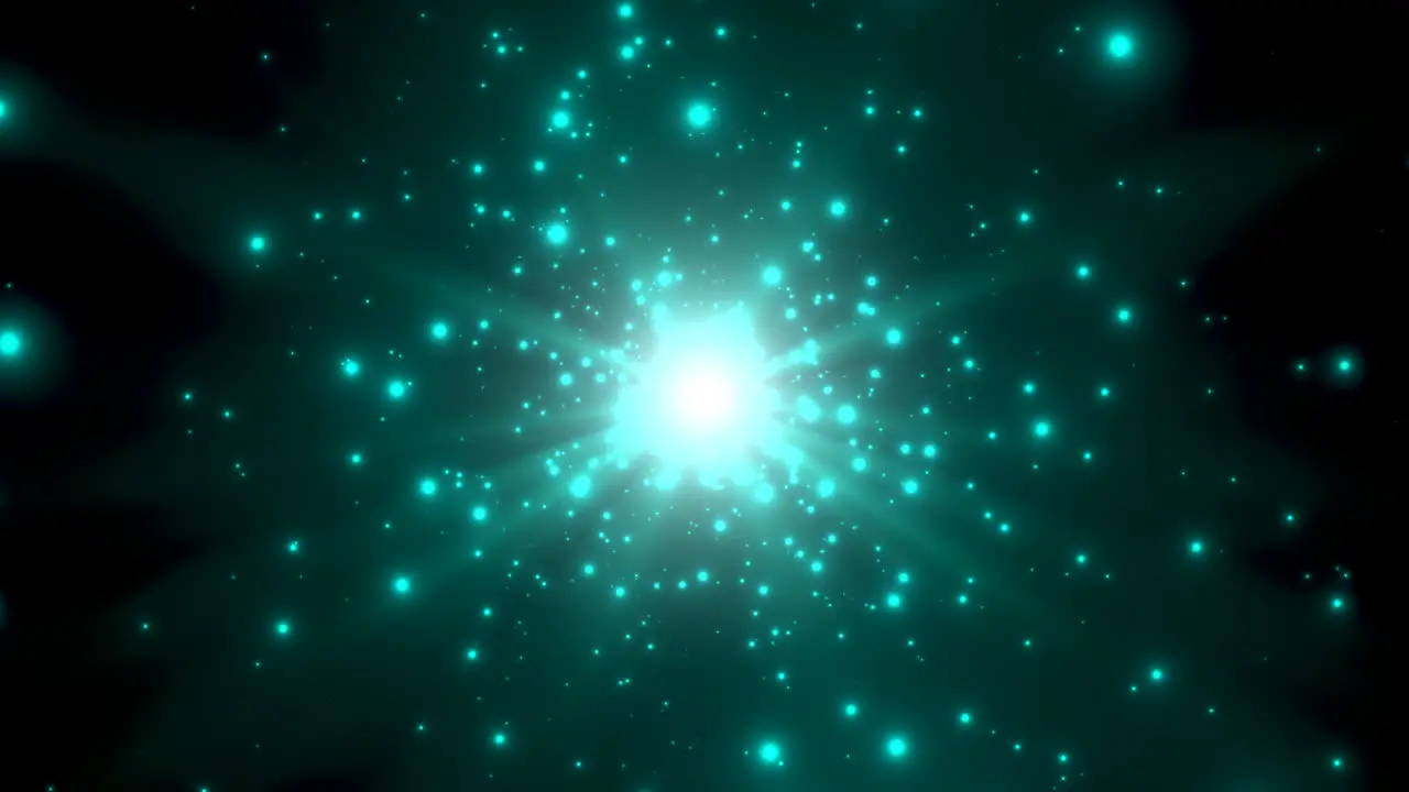 Motion green particles and stars in galaxy 4