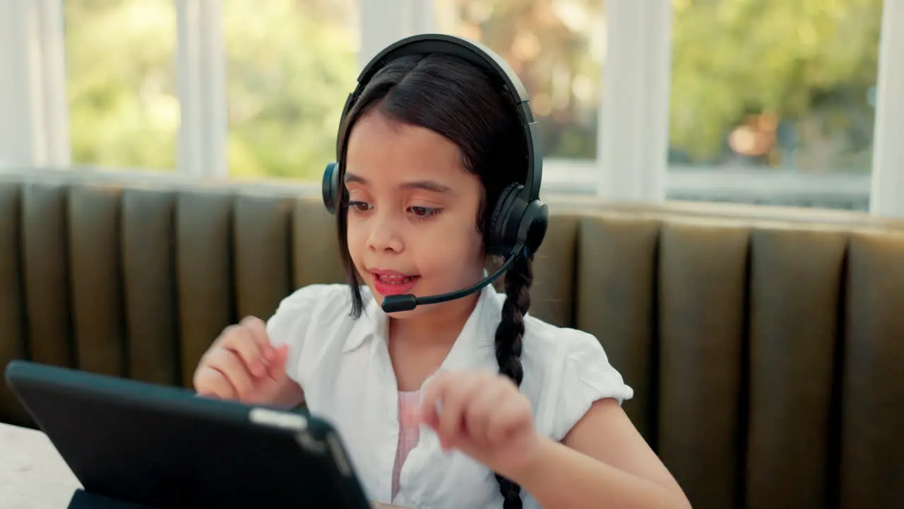 Sign language child and tablet