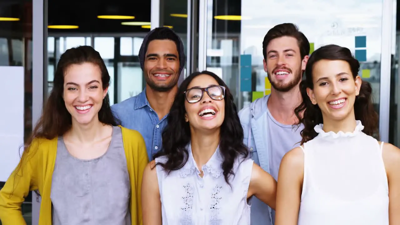 Portrait of smiling executives