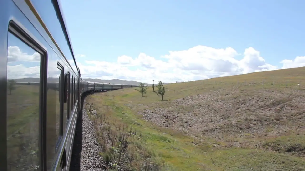 Trans Siberian train in Mongolia