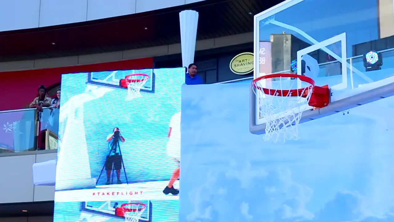 Basketball in a Mall