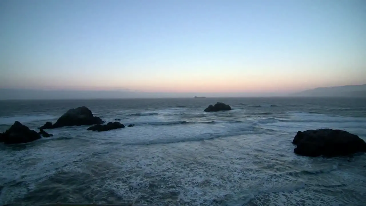 Beach Rocks at Dusk