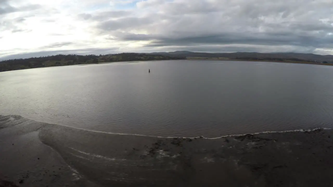 Aerial Shot over River