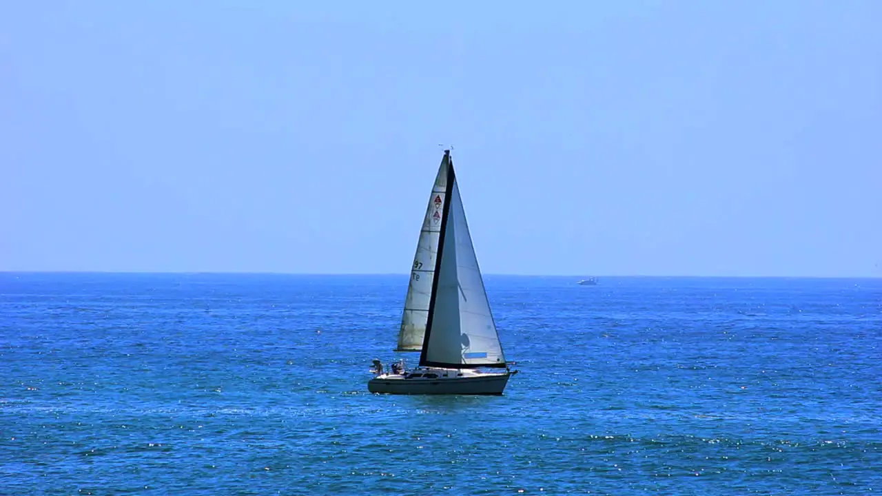 Sailing Santa Monica Beach